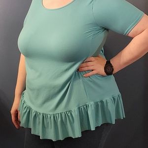 2x soft baby blue shirt